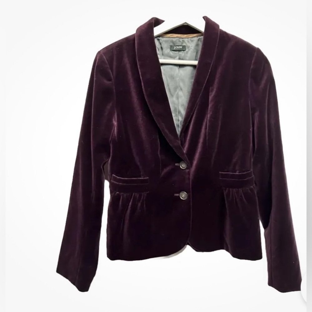 J Crew Velvet Doble Breasted Blazer Size 4P
